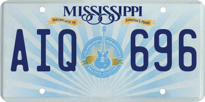 MS license plate AIQ696