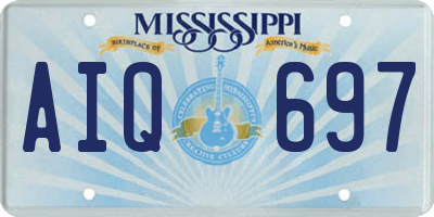 MS license plate AIQ697