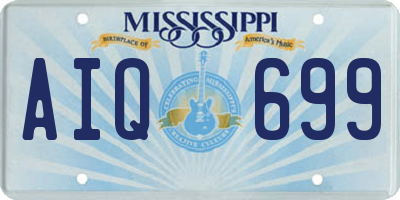 MS license plate AIQ699