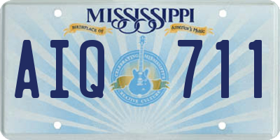 MS license plate AIQ711