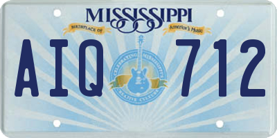 MS license plate AIQ712