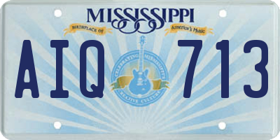 MS license plate AIQ713