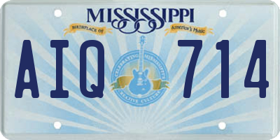 MS license plate AIQ714