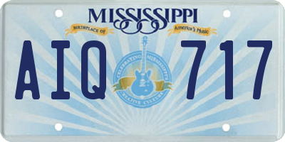 MS license plate AIQ717