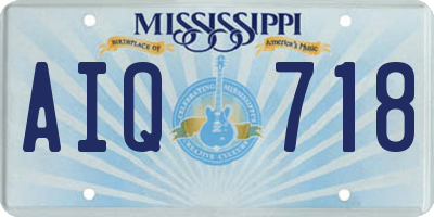 MS license plate AIQ718