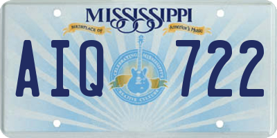 MS license plate AIQ722