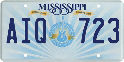 MS license plate AIQ723