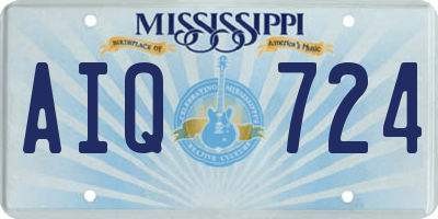 MS license plate AIQ724