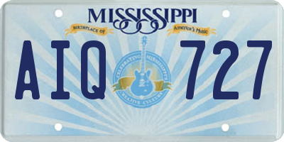 MS license plate AIQ727