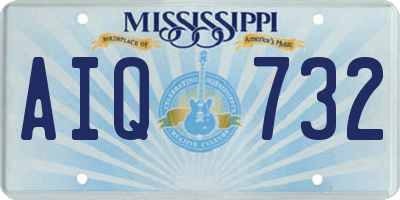 MS license plate AIQ732