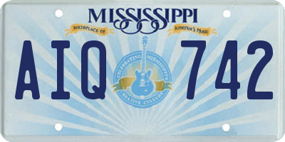 MS license plate AIQ742