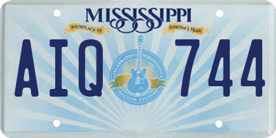 MS license plate AIQ744