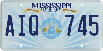 MS license plate AIQ745