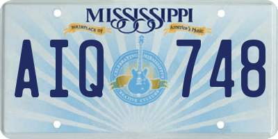 MS license plate AIQ748