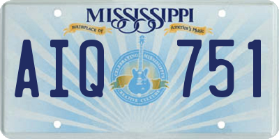 MS license plate AIQ751