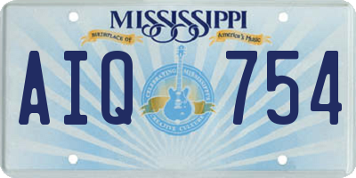 MS license plate AIQ754