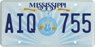 MS license plate AIQ755