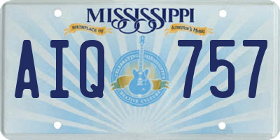 MS license plate AIQ757