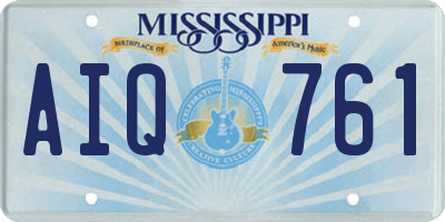 MS license plate AIQ761