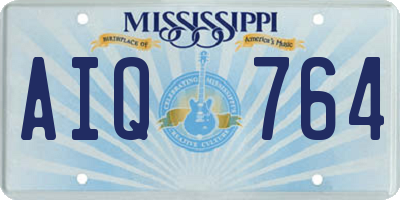 MS license plate AIQ764