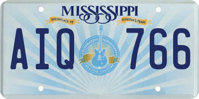 MS license plate AIQ766