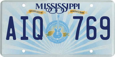 MS license plate AIQ769