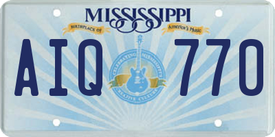 MS license plate AIQ770