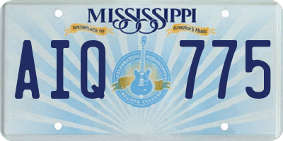 MS license plate AIQ775
