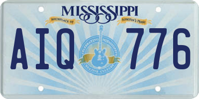MS license plate AIQ776