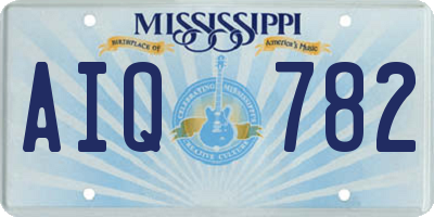MS license plate AIQ782