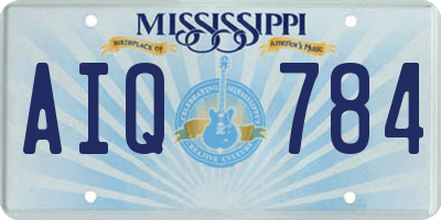 MS license plate AIQ784