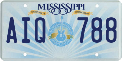 MS license plate AIQ788