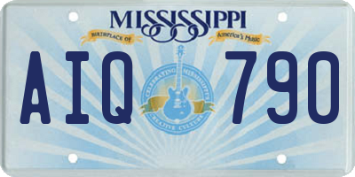 MS license plate AIQ790
