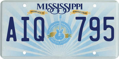 MS license plate AIQ795