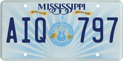 MS license plate AIQ797