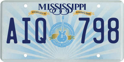 MS license plate AIQ798