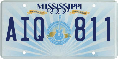 MS license plate AIQ811