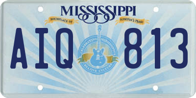 MS license plate AIQ813