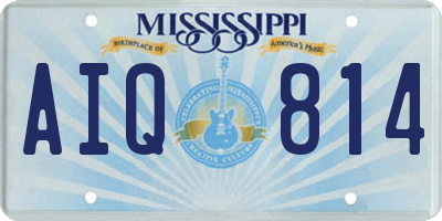 MS license plate AIQ814