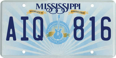 MS license plate AIQ816