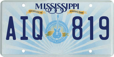 MS license plate AIQ819