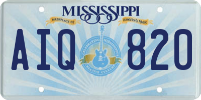 MS license plate AIQ820