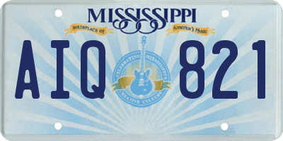 MS license plate AIQ821