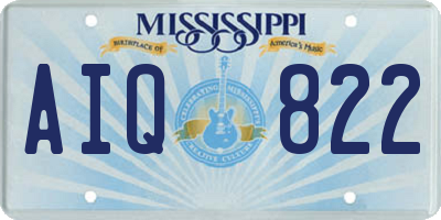MS license plate AIQ822