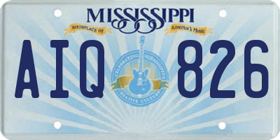 MS license plate AIQ826