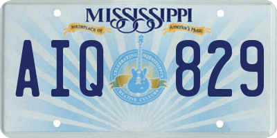 MS license plate AIQ829