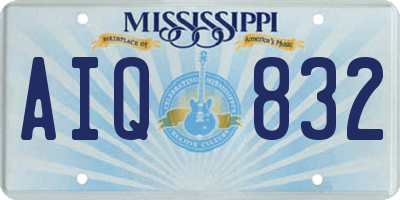 MS license plate AIQ832