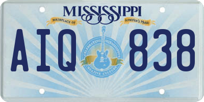 MS license plate AIQ838