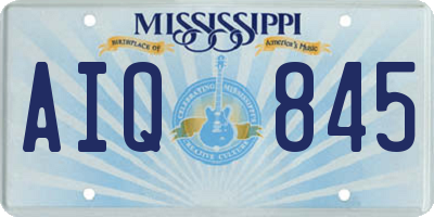 MS license plate AIQ845