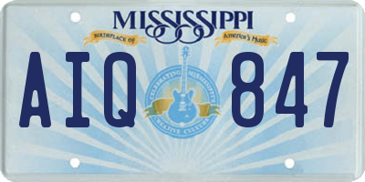 MS license plate AIQ847